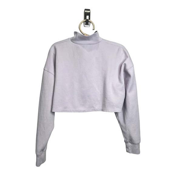 Zara Outerwear Lavender Cropped Full Zipper Front Sweatshirt Size Small - Picture 7 of 13